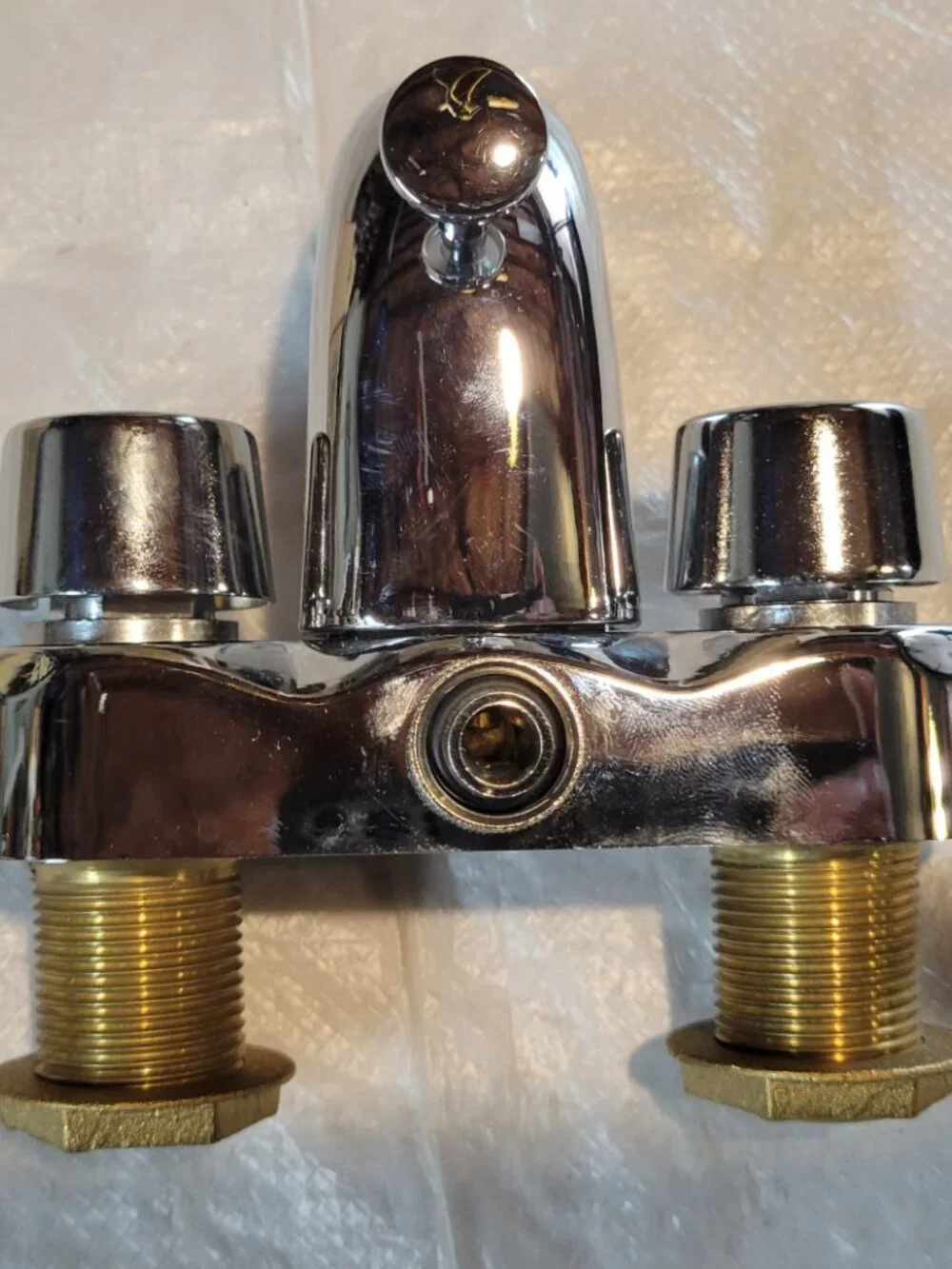 Spring House Diverter Bathcock Two-Handle Add-On Shower Chrome Plated